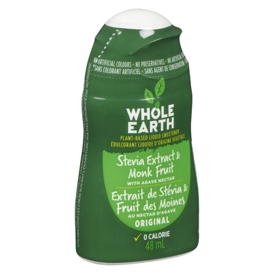 Whole Earth Sweetner Co. Édulcorant liquide à base de stevia et de fruit du moine, Whole Earth 48 ml, 13,52 $/100ml