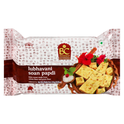 Bhikharam Chandmal Lubhavani Soan Papdi 250 g, $1.00/100g