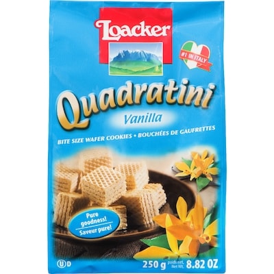 Loacker Bouchées de gaufrettes à la vanille Quadratini 250 g, 2,40 $/100g