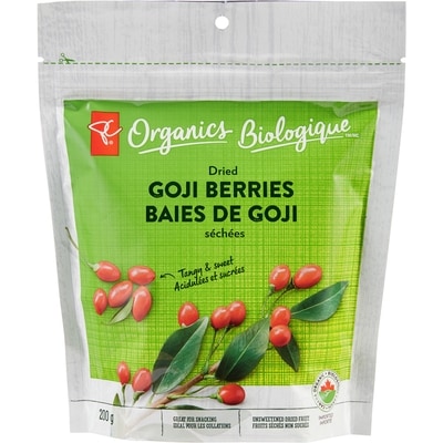 PC Organics Dried Goji Berries 200 g, $5.00/100g