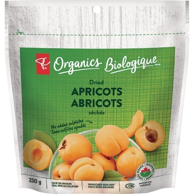 PC Organics Dried Apricots 250 g, $2.80/100g