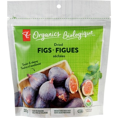 PC Organics Dried Figs 250 g, $4.40/100g