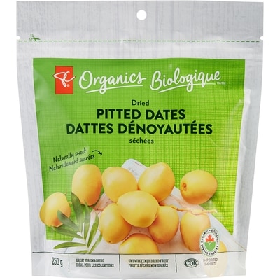 PC Organics Pitted Dates 250 g, $2.60/100g