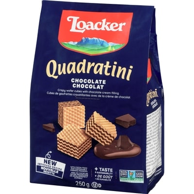 Bouchées de gaufrettes au chocolat Quadratini