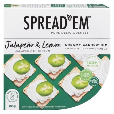 Spread 'Em Kitchen Co. Cashew Jalapeño & Lemon 183 g, $6.48/100g