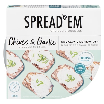 Spread 'Em Kitchen Co. Cashew Chives & Garlic 183 g, $6.48/100g