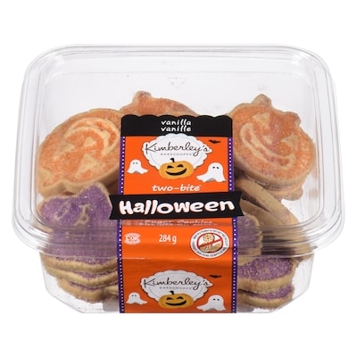 Kimberley's Bakeshoppe Two-Bite® Halloween Mini Pumpkin & Ghost Sugar Cookies, 25 CT 284 g, $1.76/100g