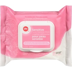 Sensitive Facial Cleansing Wipes, with Rosewater & Witch Hazel 