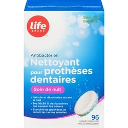 Life Nettoyants pour dentier nuit saveur de menthe 96 ea, 0,06 $/1ch