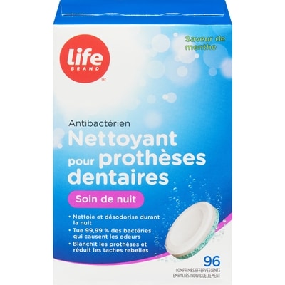 Life Nettoyants pour dentier nuit 96 ea, 0,07 $/1ch