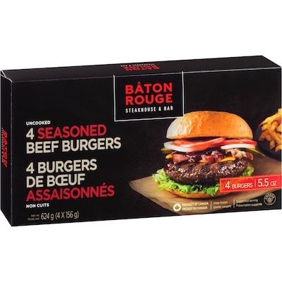 4 beef burgers
