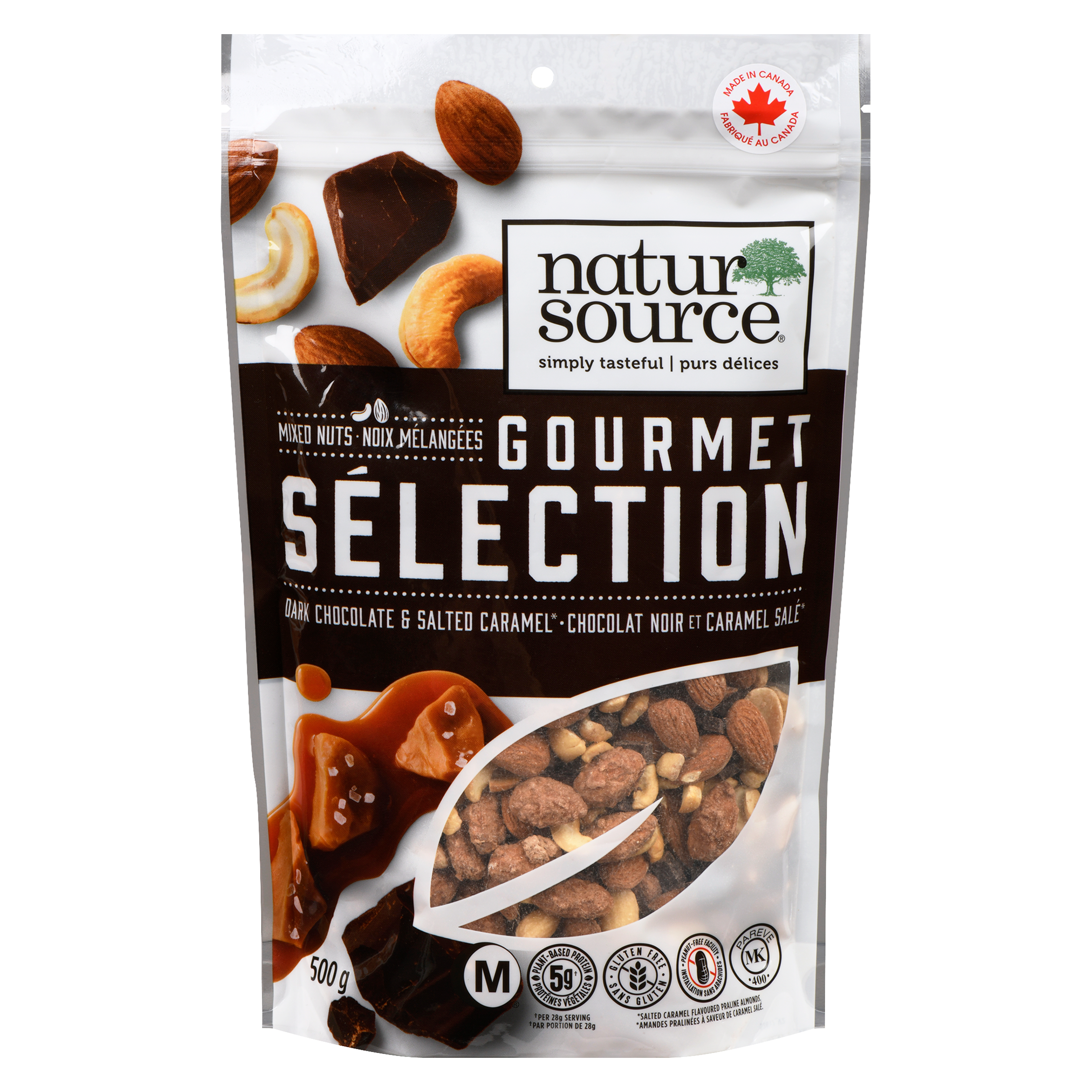 Natursource Chocolat noir et caramel salé Gourmet Sélection de NaturSource 500 g, 3,40 $/100g