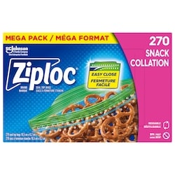 Ziploc Snack Bags, with Grip 'n Seal Technology 270 ea, $0.05/1ea