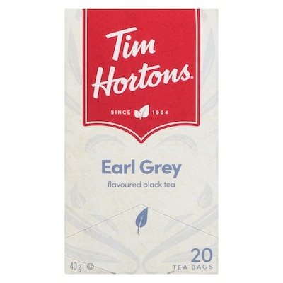 Tim Hortons Tea, Naturally Flavoured Black Earl Grey 20 Bag - 20