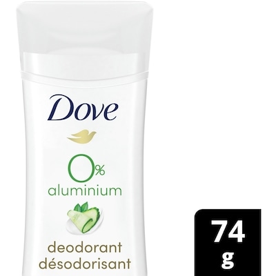 Dove Désodorisant sans aluminium parfum concombre et thé vert 74 g, 12,16 $/100g