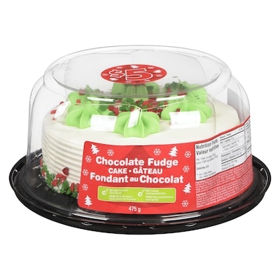Charlotte's Gâteau des Fêtes au fudge au chocolat de 6 po 475 g, 1,26 $/100g