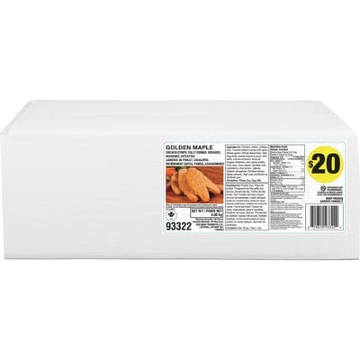Golden Maple Lanières de poulet, entièrement cuites   2x2.0 kg, 0,55 $/100g