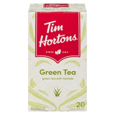Tim Hortons Tea, Green  with Lemongrass 20  Bags 20 ea, $0.30/1ea
