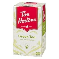 Tim Hortons Tea, Green with Lemongrass 20 Bags 20 ea Fortinos