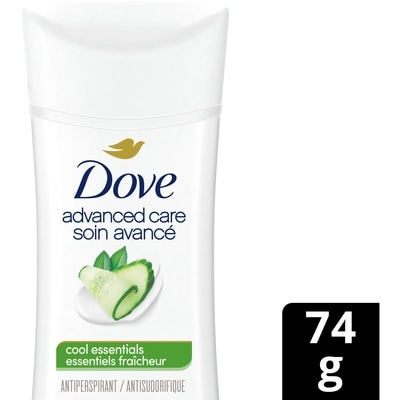 Dove Soin Avancé Antisudorifique parfum Essentiels Fraîcheur 74 g, 12,15 $/100g