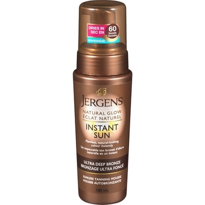 Jergens Natural Glow Instant Sun Sunless Tanning Mousse - Ultra Deep Bronze 180 ml, $7.72/100ml