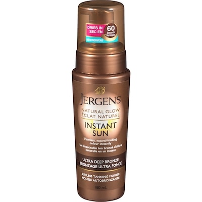 Jergens Éclat Naturel Instant Sun Mousse autobronzante - Bronzage ultra foncé 180 ml, 9,44 $/100ml