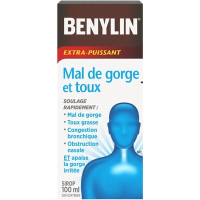 Benylin Beny Sirop Toux Mal De Gorge 100 ml, 8,49 $/100ml