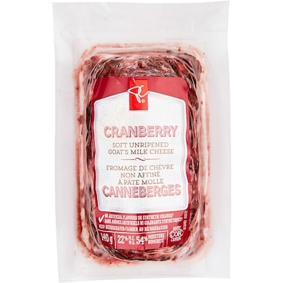 President's Choice Cranberry Goat Cheese 140 g, $4.64/100g