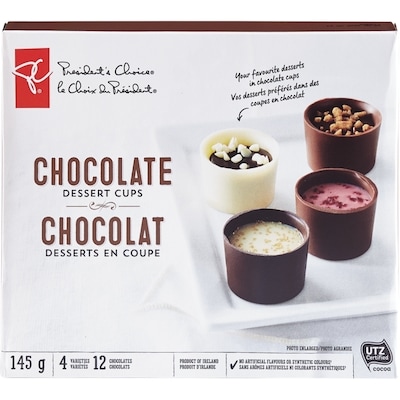 President's Choice Chocolate Dessert Cups 145 g, $4.13/100g