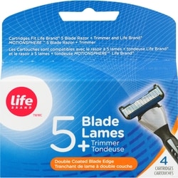 Life Brand Men's 5 Blade Cartridges 1 ea, $8.99/1ea