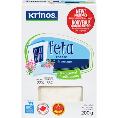 Krinos Traditional Feta   200 g, $3.75/100g