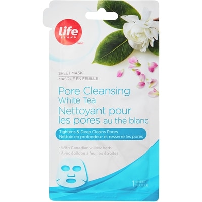 Life Brand Pore Cleansing White Tea Sheet Mask 1 ea, $2.00/1ea