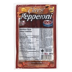 Chris Brothers Cheese Pepperoni 250 g, $2.00/100g