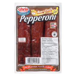 Chris Brothers Honey Garlic Pepperoni 250 g, $2.52/100g