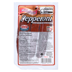 Chris Brothers Mild Pepperoni 250 g, $2.52/100g