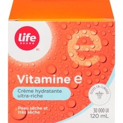 Life Crème hydratante ultra riche en vitamine E 120 ml, 11,24 $/100ml