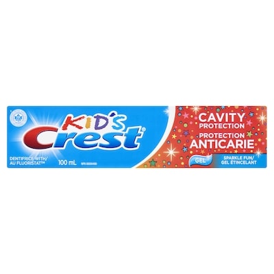 Crest Dentifrice Protection anticarie pour enfants, saveur Gel étincelant 100 ml, 3,29 $/100ml