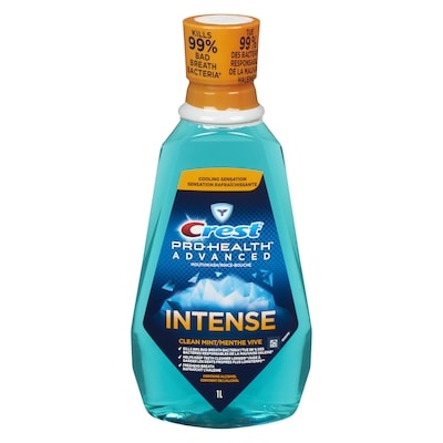Crest Pro-Health Advanced Intense Mouthwash, Clean Mint 1 l, $1.20/100ml