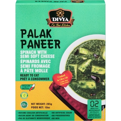 Divya Palak Paneer 300 g, $0.66/100g
