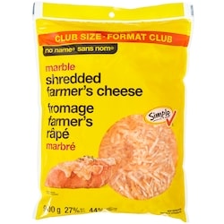 No Name Shredded Marble Farmer's Cheese Club Size 900 g, $1.72/100g