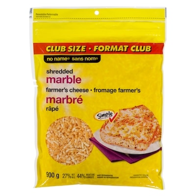 No Name Shredded Marble Farmer's Cheese 900 g, $1.72/100g