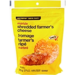 Sans Nom Fromage farmer’s marbré râpé 320 g, 2,18 $/100g