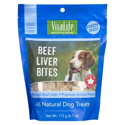 Vitalife All Natural Dog Treats Beef Liver Bites 172 g, $6.39/100g
