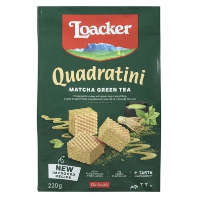 Loacker Quadratini Matcha 220 g, $2.72/100g