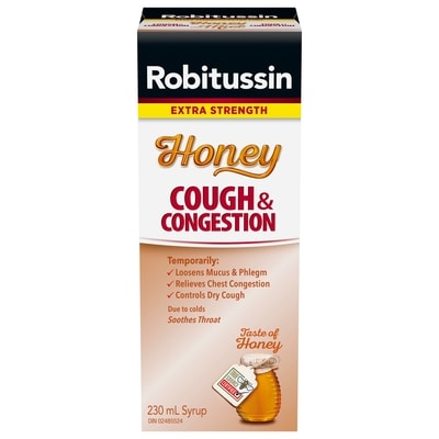 Robitussin Extra Strength Honey Cough & Congestion Syrup 230 ml, $7.82/100ml