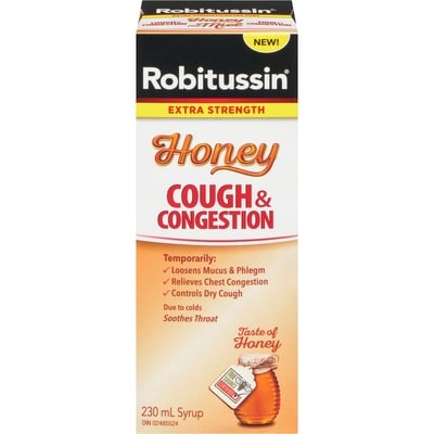 Robitussin Liquid Honey Nighttime Cough and Cold, Extra Strength 230 ml, $8.04/100ml