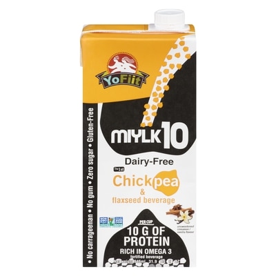 YoFiit Miylk10 Chickpea & Flaxseed Beverage Unsweetened Cinnamon / Vanilla Flavour 946 ml, $0.69/100ml