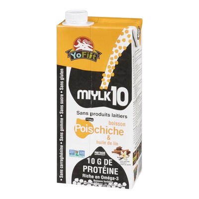 Boisson sans sucre aux pois chiches et aux graines de lin YoFiit Miylk10, cannelle et vanille