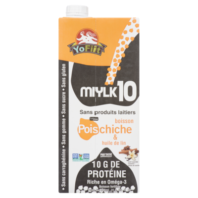Boisson sans sucre aux pois chiches et aux graines de lin YoFiit Miylk10, cannelle et vanille
