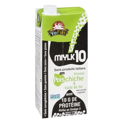Boisson sans sucre aux pois chiches et aux graines de lin YoFiit Miylk10, saveur originale